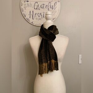Elegant Black and Gold Scarf